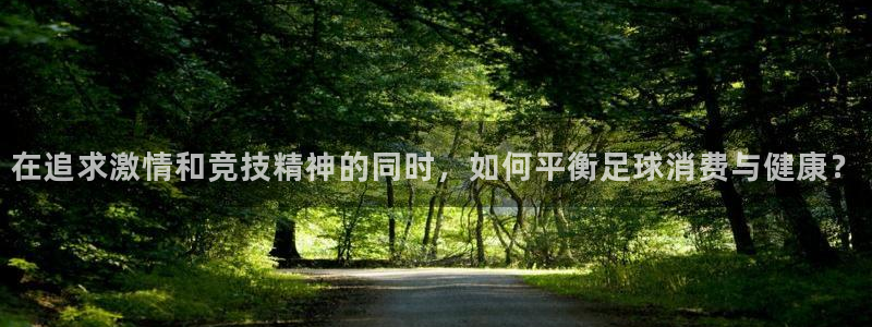 世界杯预选赛排名:在追求激情和竞技精神的同时,如何平衡足球消费与健康?